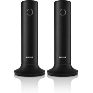 Philips 4000 series wireless landline telephone M4502B/34 black 1.6"" design