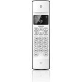 Philips Casa Linea M4501W/01 enkele draadloze telefoon, DECT-telefoon, thuistelefoon, 1 hoofdtelefoon met scherm, 1,6 inch, telefoonboek, nummerherkenning, groot assortiment, wit