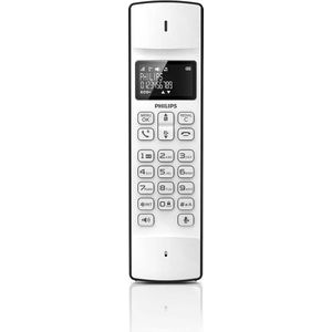 Philips vaste telefoon M4501W/01 - Compact ontwerp - HQ-geluid en handsfree bellen - telefoonboek met maximaal 50 namen - ECO-modus - 16 uur gesprekstijd - wit