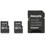 Philips MicroSDHC Kaart 32GB - Class 10 - UHS-I - 2-Pack - Inclusief Adapter