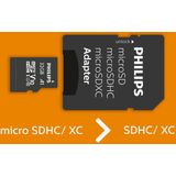 Philips MicroSDHC Kaart 32GB - Class 10 - UHS-I - 2-Pack - Inclusief Adapter