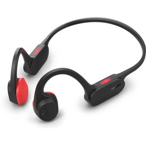 Philips TAA5608 GO Series - Draadloze Open-ear Sportkoptelefoon - Bone Conduction - IP66 - Zwart/Rood