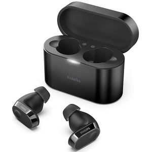 PHILIPS Fidelio T2 Draadloze Bluetooth in-ear hoofdtelefoon met ruisonderdrukking, superieure oproepkwaliteit, spraakassistent, compatibel met maximaal 40 uur muziekspeeltijd, zwart