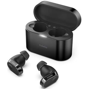 PHILIPS Fidelio T2 Draadloze Bluetooth in-ear hoofdtelefoon met ruisonderdrukking, superieure oproepkwaliteit, spraakassistent, compatibel tot 40 uur muziekspeeltijd, zwart