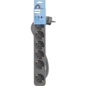 Philips - CHP2164G Stekkerdoos - Grijs - 6 Stopcontacten - 1,5 m Snoer
