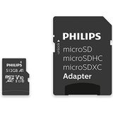 Philips MicroSDXC Geheugenkaart 512GB - Class 10 - Incl. Adapter