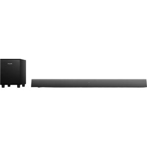 Philips Audio TAB5308/10 soundbar 2.1 met draadloze subwoofer | 140 W | 4,5 inch woofer | 4 equalizer-modi | HDMI boog | audio-ingang | optische ingang | afstandsbediening | donkergrijs