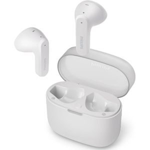 PHILIPS TAT2139 True Wireless In Ear Bluetooth Headphones - Kleine oordopjes - Geweldige kwaliteit - Natuurlijk geluid met dynamische bass - Duidelijke gesprekken en Kleine oplaadhoes - Wit