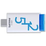 Philips - FM51FD175B - USB-C Stick - 512GB - USB 3.2 Gen 1 - Click Edition Blue