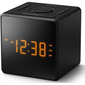 PHILIPS TAR4500 FM-wekkerradio met dubbel alarm en USB-C-oplaadpoort