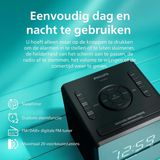 PHILIPS TAR4600 - DAB/FM Wekkerradio - USB-C Oplaadpoort - Dubbel Alarm