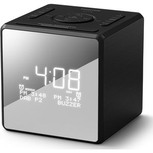 PHILIPS TAR4600 DAB/FM-wekkerradio met dubbel alarm en USB-C-oplaadpoort