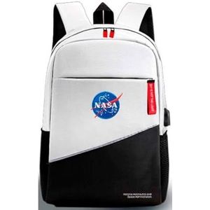 NASA Rugzak Wit-Zwart Merk