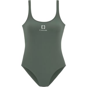 Beenlijn - Badpak - Olijf - Zonder Beugels - Verwijderbare Softcups