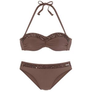 Bruno Banani Bügel-Bandeau-Bikini, mit Pailletten