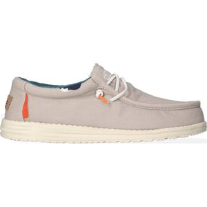 HEYDUDE Wally Washed Heren Instapper Smoke Grey | Grijs | Canvas | Maat 41 | 111523301