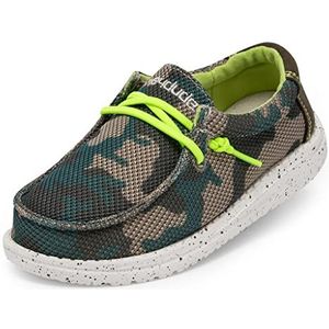 Hey Dude Wally Youth Sox schoenen Moc Toeboy, Veelkleurig (Taupe Camo