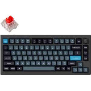 Keychron - Q1 Pro - Toetsenbord - Zwart - 75% Alu RGB Sleutel Rood-Wit