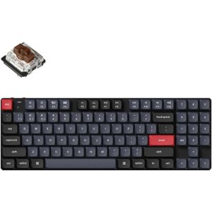 K13 Pro (zwart/grijs, DE-indeling, Gateron Low Profile 2.0 mechanisch bruin, hot-swap, aluminium frame, RGB)