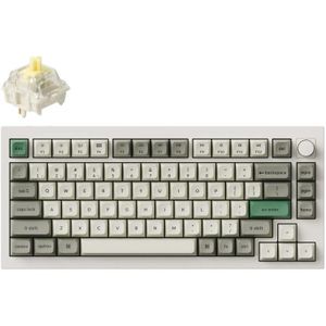 Keychron - Q1 Max-P4 Toetsenbord - Shell White - Aluminium - Hot-Swappable Gateron Jupiter Switches - RGB LED Verlichting