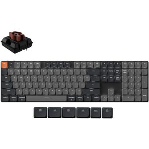 Keychron K5X-A3 - Toetsenbord - Grijs - Mechanisch - Draadloos en Bedraad