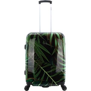 Saxoline Harde Koffer / Trolley / Reiskoffer - 64 cm (Medium) - Palm Leaves