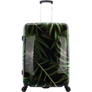 Saxoline Harde Koffer / Trolley / Reiskoffer - 74 cm (Large) - Palm Leaves