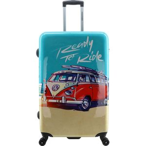 Volkswagen Bedrukt Harde Koffer / Trolley / Reiskoffer - 76 cm (Large) - Ready to Ride Print