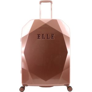 ELLE Harde Koffer / Trolley / Reiskoffer - 76.5 cm (Large) - Diamond - Rosegoud