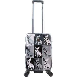 Saxoline Harde Koffer / Trolley / Reiskoffer - 55 cm (S) - Bulldog Monochrome