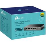 TP-Link TL-SG1006PP netwerk-switch Unmanaged Gigabit Ethernet (10/100/1000) Power over Ethernet (PoE) Grijs