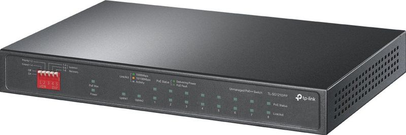 TP-Link TL-SG1210PP Netwerk-Switch - Unmanaged - Gigabit Ethernet - Zwart