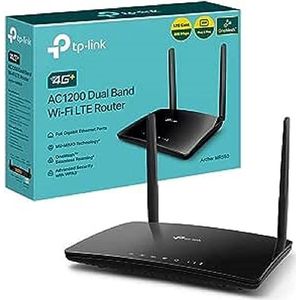 TP-Link Archer MR550 router 4G+ Cat6 300 Mbps, Wi-Fi AC1200 dual-band, met SIM, microSIM, Gigabit LAN/WAN-poort, MU-MIMO, zonder configuratie, TP-Link OneMesh-technologie