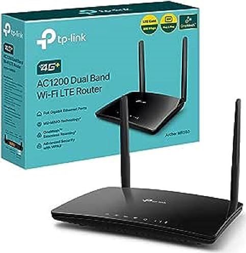 TP-Link - 4G+-Router - Zwart - Kunststof - Ondersteunt 300 Mbps