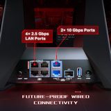 TP-Link - Archer GE800 - Router - Zwart - 10 Gigabit Ethernet