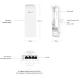 TP-Link Omada EAP215-Bridge KIT V1 - Wi-Fi 5 - 1GbE - 5 GHz