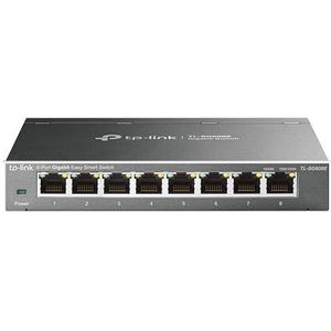 TP-Link TL-SG608E 8-poorts Gigabit Easy Smart Managed Network Switch (plug-and-play, metalen behuizing, QoS, IGMP-Snooping, VLAN, centraal beheer, energiezuinig)