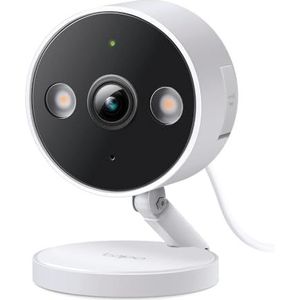 TP-Link Tapo C120 Bewakingscamera voor binnen en buiten, magnetische basis, 2K-resolutie, ingebouwde dubbele spots, tot 512 GB lokaal geheugen op SD-kaart, IP66, compatibel met Alexa en Google