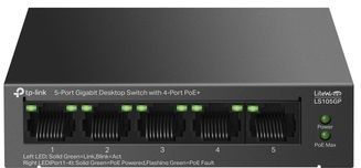 Tp-link - Ls105gp - Switch - 5 Poorten - Zwart - 65W PoE-budget