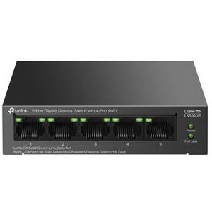 TP-Link LiteWave LS105GP netwerk-switch Unmanaged Gigabit Ethernet (10/100/1000) Power over Ethernet (PoE) Zwart