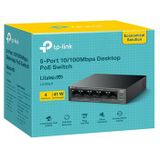 Tp-link - Ls105lp - Switch - Zwart - 41 W PoE-budget