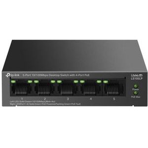 Tp-link - Ls105lp - Switch - Zwart - 41 W PoE-budget
