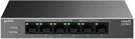 Tp-link - Ls106lp - Switch - Zwart - 6 Poorten - Fast Ethernet
