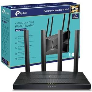TP-Link WiFi 6 router, AX 1500 Mbps dual-band wifi-router, wifi 6, 4 gigabit-poorten, 4 high-performance antennes, OneMesh, WPA3, ouderlijk toezicht, geïntegreerde antivirus, (Archer AX18)