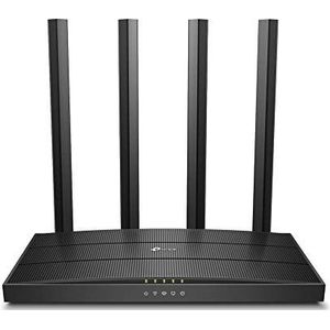 TP-Link Archer C88 dual-band wifi-router AC1900 Mbps, 5 Gigabit poorten, 1300 Mbps bij 5 GHz en 600 Mbps bij 2,4 GHz, toegangspuntmodus, geavanceerde beveiliging met WPA3, MU-MIMO, EasyMesh, IPv6,