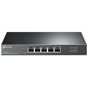 TP-Link TL-SG105-M2 5× 2.5 Gigabit poorten Ethernet LAN switch (plug-and-play, metalen behuizing, QoS, IGMP-Snooping, ideaal voor 2.5G NAS, server, gaming-computer, WiFi 6 AP, 4K-video), zwart