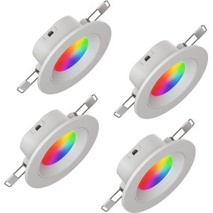 Nanoleaf Essentials - Smart Downlight - Ø 7,6 cm - RGB + 2700-6500K - 8.5W - 4 stuks