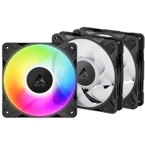 ARCTIC P12 Pro A-RGB - Ventilator - Zwart - 120 mm PWM - 3 Pak - 600–3000 rpm