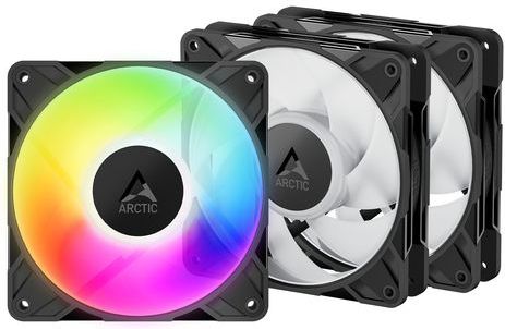 ARCTIC P12 Pro A-RGB - Ventilator - Zwart - 120 mm PWM - 3 Pak - 600–3000 rpm