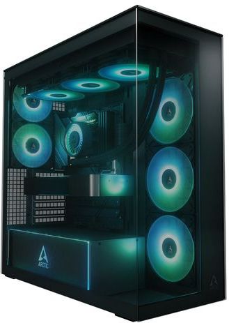 ARCTIC Xtender - Midi Tower Behuizing - Zwart - E-ATX - Met 5 ARGB Ventilatoren